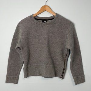 Wilfred Free Zuzanna Grey Ribbed Side Zip Sweater Size Small